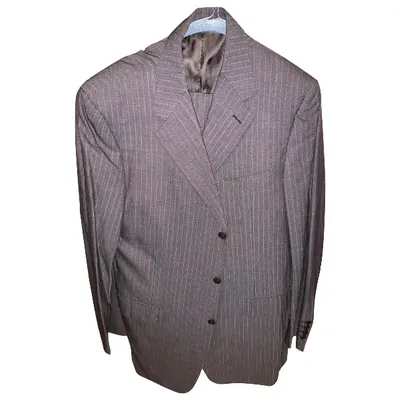 Pre-owned Canali Wool Suit In Beige