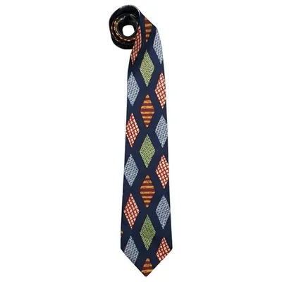 Pre-owned Hugo Boss Silk Tie In Multicolour