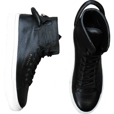 Pre-owned Buscemi Leather Trainers In Black