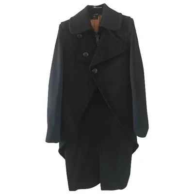 Pre-owned Jean Paul Gaultier Wool Coat In Black