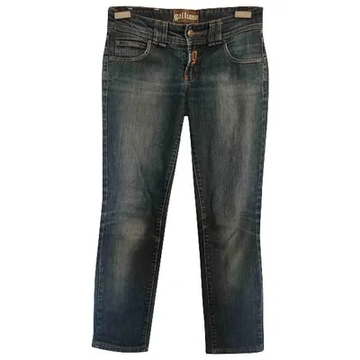 Pre-owned John Galliano Straight Jeans In Blue