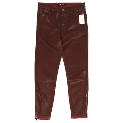 Pre-owned J Brand Slim Jeans In Burgundy