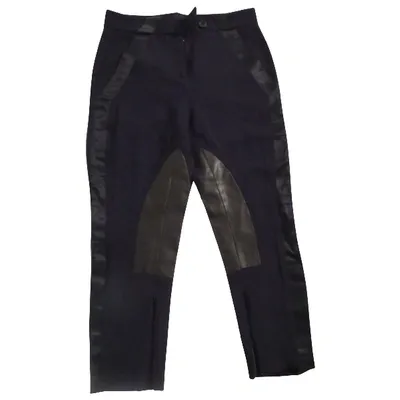 Pre-owned Pinko Trousers In Black