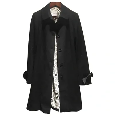 Pre-owned Frankie Morello Wool Coat In Black