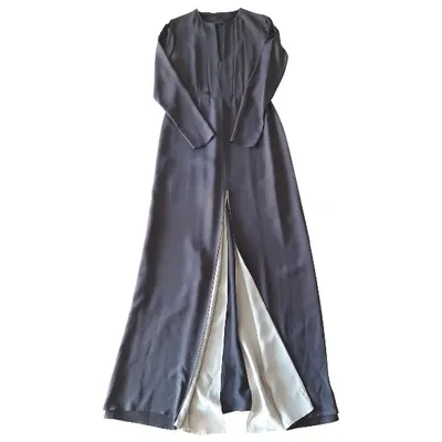 Pre-owned Jo No Fui Silk Maxi Dress In Brown