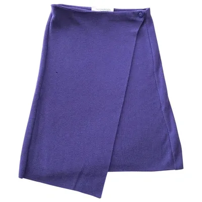 Pre-owned Sonia Rykiel Wool Mid-length Skirt In Purple