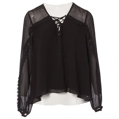 Pre-owned Haute Hippie Black Polyester Top