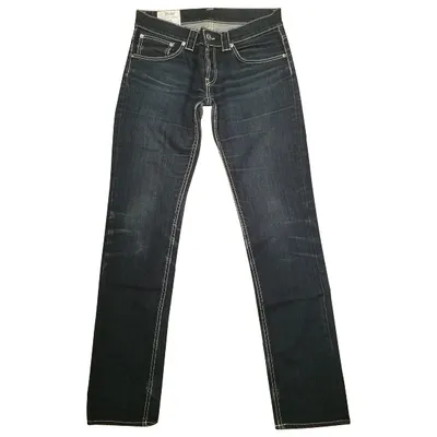 Pre-owned Dondup Straight Jeans In Blue