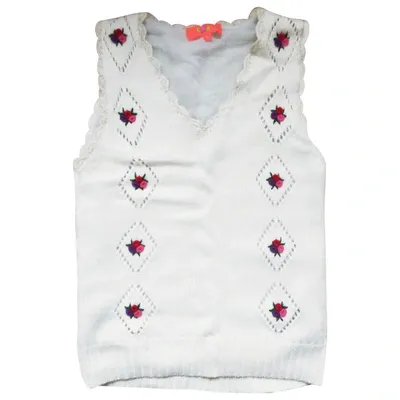 Pre-owned Manoush Wool Vest In White