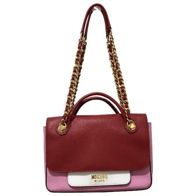 Pre-owned Moschino Leather Handbag In Multicolour