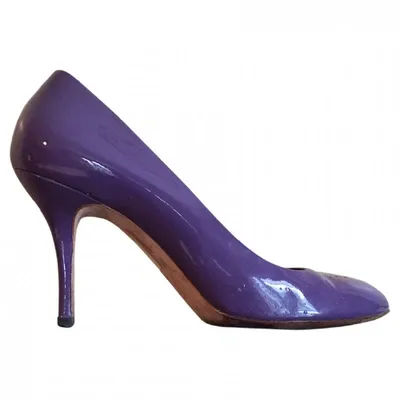 Pre-owned Gucci Leather Heels In Purple