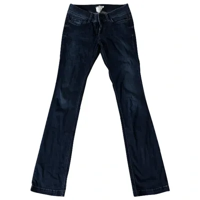 Pre-owned Dolce & Gabbana Blue Cotton - Elasthane Jeans