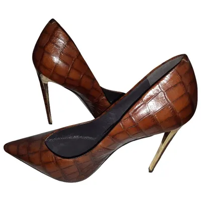 Pre-owned Rachel Zoe Leather Heels In Brown