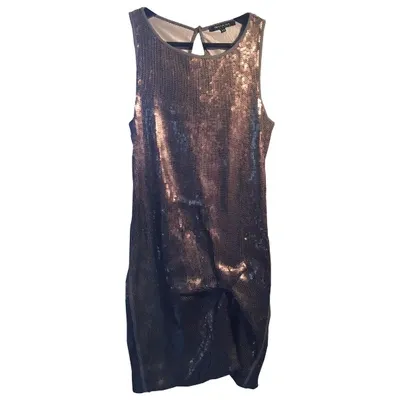 Pre-owned Patrizia Pepe Mini Dress In Gold