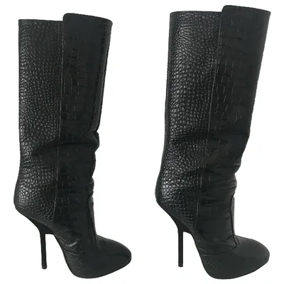 Pre-owned Giuseppe Zanotti Leather Boots In Black