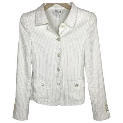 Pre-owned Armani Collezioni Jacket In White