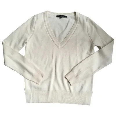 Pre-owned Tara Jarmon Wool Jumper In Ecru