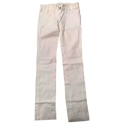 Pre-owned Dolce & Gabbana Straight Pants In White