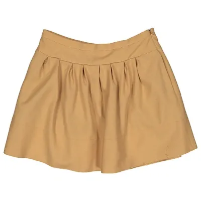 Pre-owned Sonia Rykiel Wool Mini Skirt In Yellow