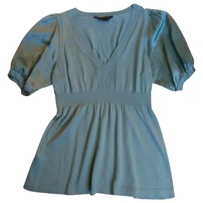 Pre-owned Bcbg Max Azria Silk Blouse In Green