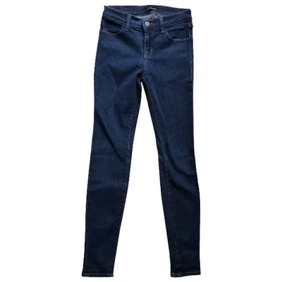 Pre-owned J Brand Slim Jeans In Navy