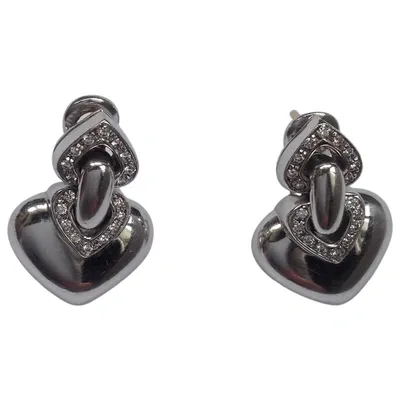 Pre-owned Bulgari White Gold Earrings In Silver