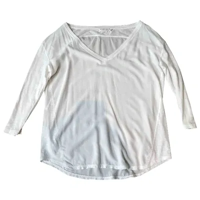 Pre-owned Velvet White Cotton Top