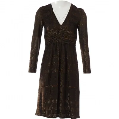 Pre-owned Burberry Mid-length Dress In Gold