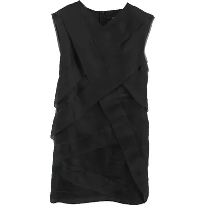 Pre-owned Hugo Boss Silk Dress In Black