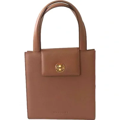 Pre-owned Bulgari Handbag In Camel