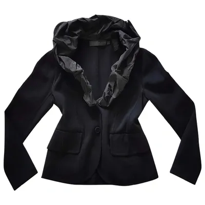 Pre-owned Donna Karan Wool Blazer In Black