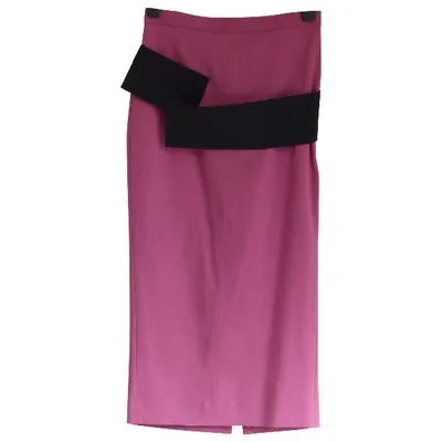 Pre-owned Dsquared2 Wool Mid-length Skirt In Pink