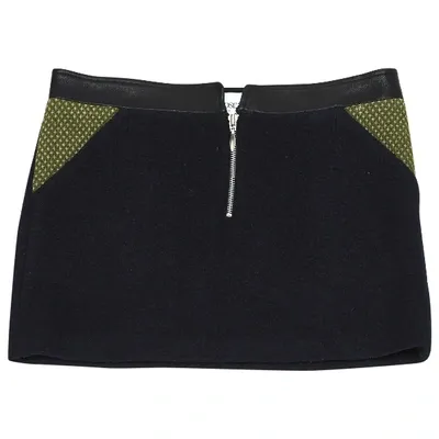 Pre-owned Roseanna Wool Mini Skirt In Navy