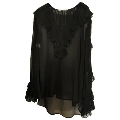 Pre-owned Philosophy Di Lorenzo Serafini Silk Blouse In Black