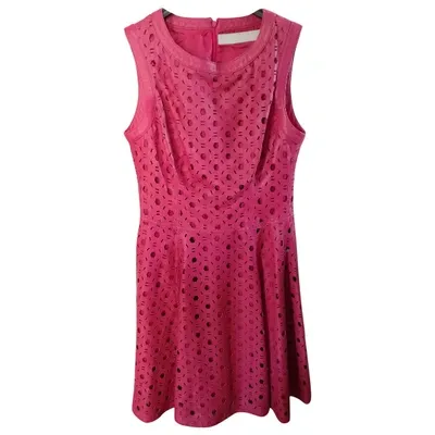 Pre-owned Drome Leather Mid-length Dress In Pink