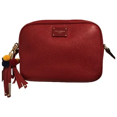 Pre-owned Dolce & Gabbana Leather Handbag In Red