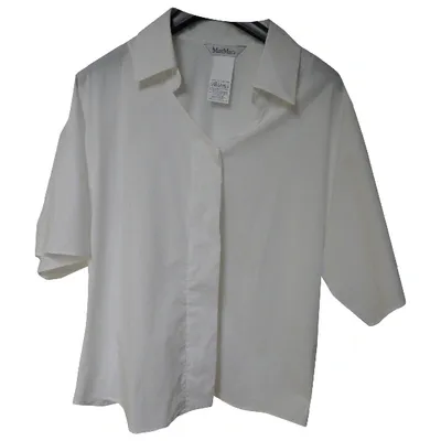 Pre-owned Max Mara White Cotton Top