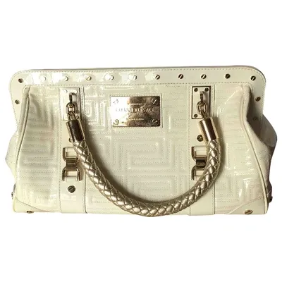 Pre-owned Versace Leather Handbag In White