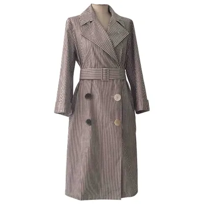 Pre-owned Ports 1961 Trench Coat In White