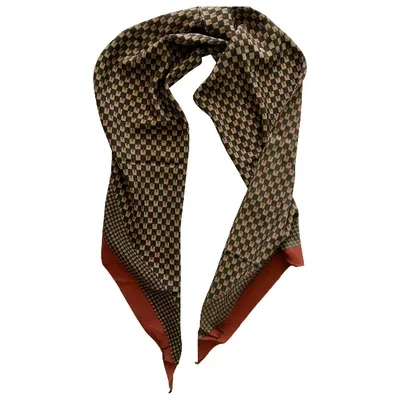 Pre-owned Krizia Silk Neckerchief In Brown