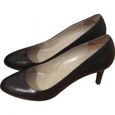 Pre-owned Hugo Boss Leather Heels In Black