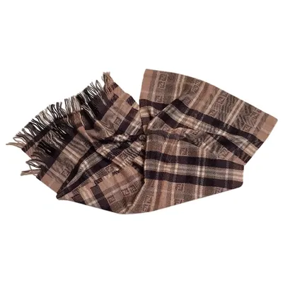 Pre-owned Fendi Wool Scarf In Brown