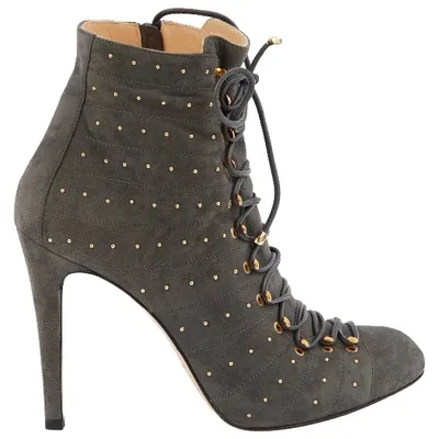 Pre-owned Bionda Castana Boots In Grey