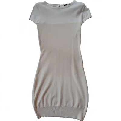 Pre-owned Elisabetta Franchi Mini Dress In White