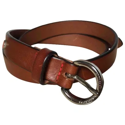 Pre-owned Hugo Boss Leather Belt In Brown