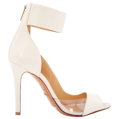 Pre-owned Schutz Leather Sandal In White