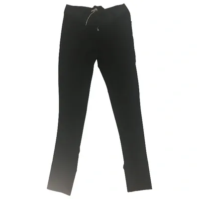 Pre-owned Sandro Black Cotton Trousers