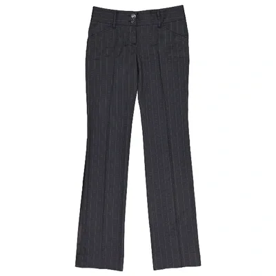 Pre-owned Dolce & Gabbana Straight Pants In Navy