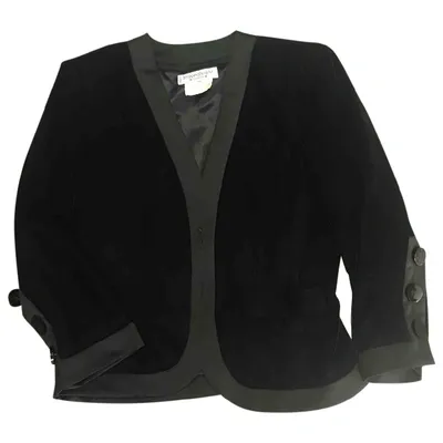 Pre-owned Saint Laurent Velvet Blazer In Black