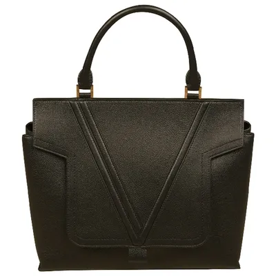 Pre-owned Vionnet Leather Handbag In Black